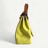 Bolsa Hermès Herbag 31 Jaune de Naples com Ferragens Palladium
