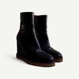 Bota Celine Claude Wedge Ankle Boots Preta