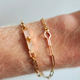 Bracelete Hermès Kelly Chaine  Ouro Double Chain Small