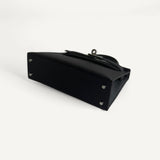 Bolsa Hermès Mini Kelly Epsom Noir com Ferragens Palladium
