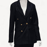Blazer Balmain Preto com Botões Dourados