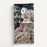 Lenço Hermès 90 Academia Hippica Noir / Ardoise / Rose Poudre