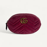 Pochette Gucci GG Marmont em Suede Pink