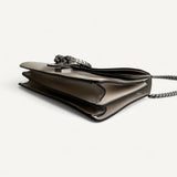 Bolsa Gucci Dionysus Small Cinza com Ferragens Prateadas