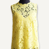 Blusa Dolce & Gabbana Renda Floral Amarela