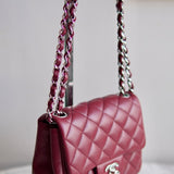 Bolsa Chanel Mini Square Flap Vinho
