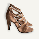 Sandália Hermés Magic 105 Beige Perlino em Suede