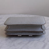 Bolsa Hermès Constance 18 Alligator Gris Perle Com Ferragens Palladium