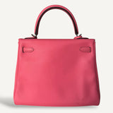 Bolsa Hermès Kelly 25 Swift Rose Confetti com Ferragens Palladium