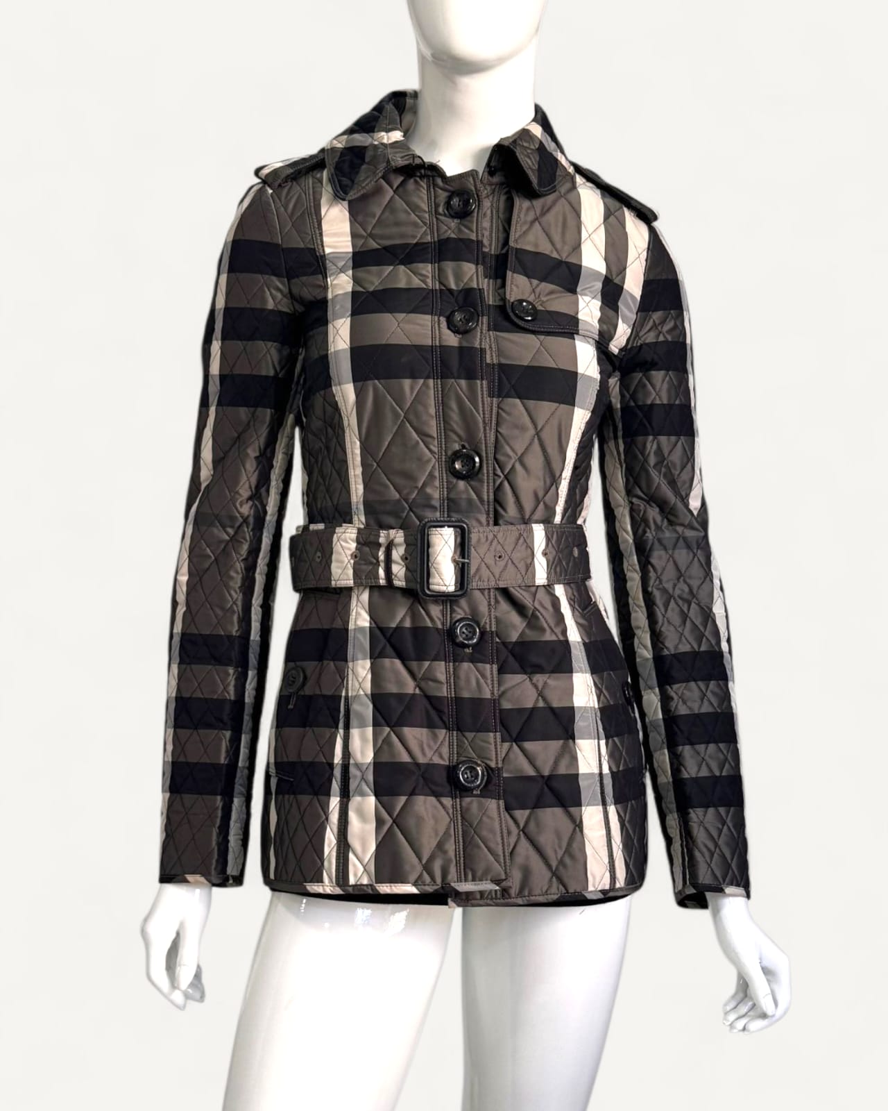 BURBERRY（ⓣⓞⓜⓞ﻿） Burberry Trench Coat Com Padronagem Xadrez | Marrom