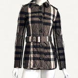 Jaqueta Burberry Metalassê Cinza com Estampa Xadrez