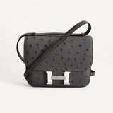 Bolsa Hermès Constance 18 Ostrich Etain com Ferragens Palladium