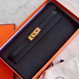 Bolsa Hermès Kelly Classique To Go Epsom Noir com Ferragens Gold