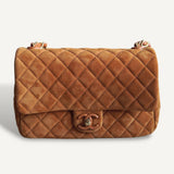 Bolsa Chanel Classic Flap Suede Caramelo