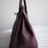 Bolsa Hermès Birkin 25 Togo Rouge Bordeaux Com Ferragens Palladium