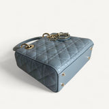 Bolsa Dior Lady Dior Small Cannage Azul-Denim