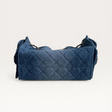 Bolsa Chanel 25 Mini Denim com Ferragens Douradas