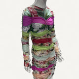 Vestido Dolce & Gabbana Silk Mini Dress Multicolor