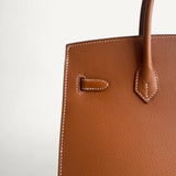 Bolsa Hermès Birkin 25 Epsom Sellier Gold com Ferragens Gold