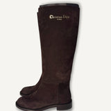 Bota Christian Dior D-Town Boot Suede Chocolate Brown