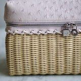 Bolsa Loro Piana Extra Pocket L27 Wicker Light Rose Com Ferragens Prateadas