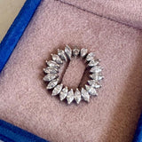 Anel Navete Diamante 2.96ct Ouro Branco 18k
