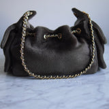 Bolsa Chanel 25 Mini Lambskin  Dark Khaki com Ferragens Douradas