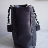 Bolsa Chanel Petit Shopping Tote Couro Caviar Preta