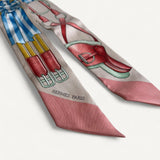 Twilly Hermès Jumping Motif Silk