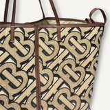 Bolsa Burberry Tote Praia em Canvas Monograma