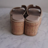 Sandália Hermès EZE 30 Sand Salto em Cortiça