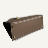 Bolsa Hermès Kelly 28 Epsom Etoupe com Ferragens Gold