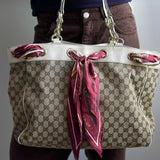 Bolsa Gucci Positano Scarf Monograma