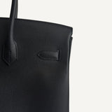 Bolsa Hermès Birkin 35 Epsom Noir com Ferragens Palladium
