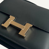 Bolsa Hermès Constance 18 Swift Vert Mangrove com Ferragens Permabrass