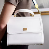 Bolsa Dolce & Gabbana Sicily Branca com Ferragens Douradas