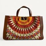 Bolsa Valentino V-logo Medium Canvas Tote Bag