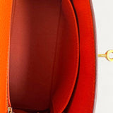 Bolsa Hermès Kelly 25 Togo Orange H com Ferragens Gold