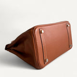 Bolsa Hermès Birkin 30 Barenia com Ferragens Palladium