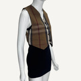 Colete Burberry Techinical Cotton Cropped Waistcoat