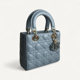 Bolsa Dior Lady Dior Small Cannage Azul-Denim