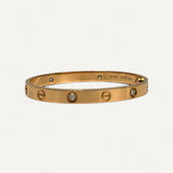 Pulseira Cartier Love em Ouro Rose com 4 Diamantes