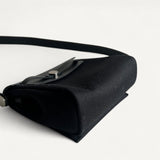 Bolsa Hermès Herbag Mini Toile Noir com Ferragens Palladium