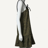 Vestido Ganni Mini de Lã Xadrez