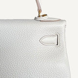 Bolsa Hermès Kelly 28 Togo Beton com Ferragens Douradas