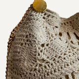 Bolsa Stella McCartney Falabella em Crochê Off-White