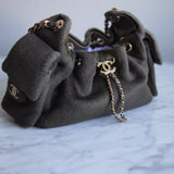 Bolsa Chanel 25 Mini Lambskin  Dark Khaki com Ferragens Douradas