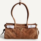 Bolsa Prada Bonnie Camurça Lambskin Marrom Canela