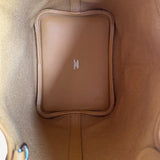 Bolsa Hermès Picotin 18 Cargo Desert/Sesame Toile Goeland com Ferragens Palladium