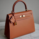 Bolsa Hermès Kelly 25 Epsom Sellier Gold com Ferragens Gold